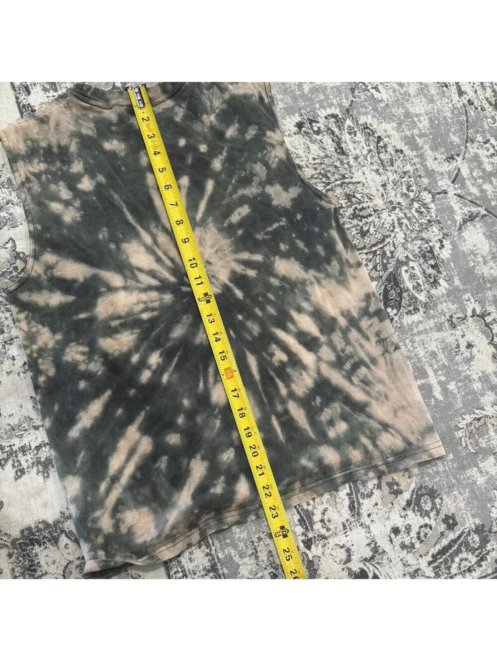Vintage Nike Y2K Bleach Tie Dye Muscle Tank Top Youth L